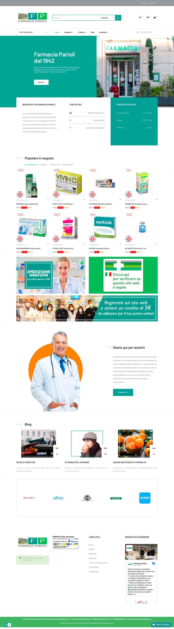 sito web ecommerce per farmacie