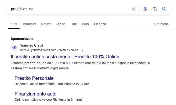 esempio di google ads