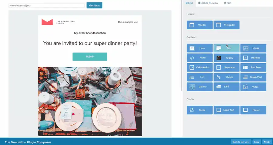 crea la tua email di benvenuto