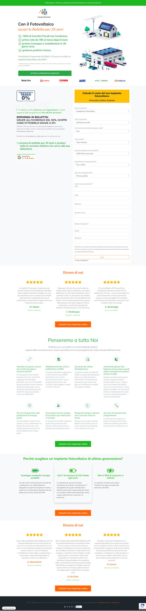 landing page epi group
